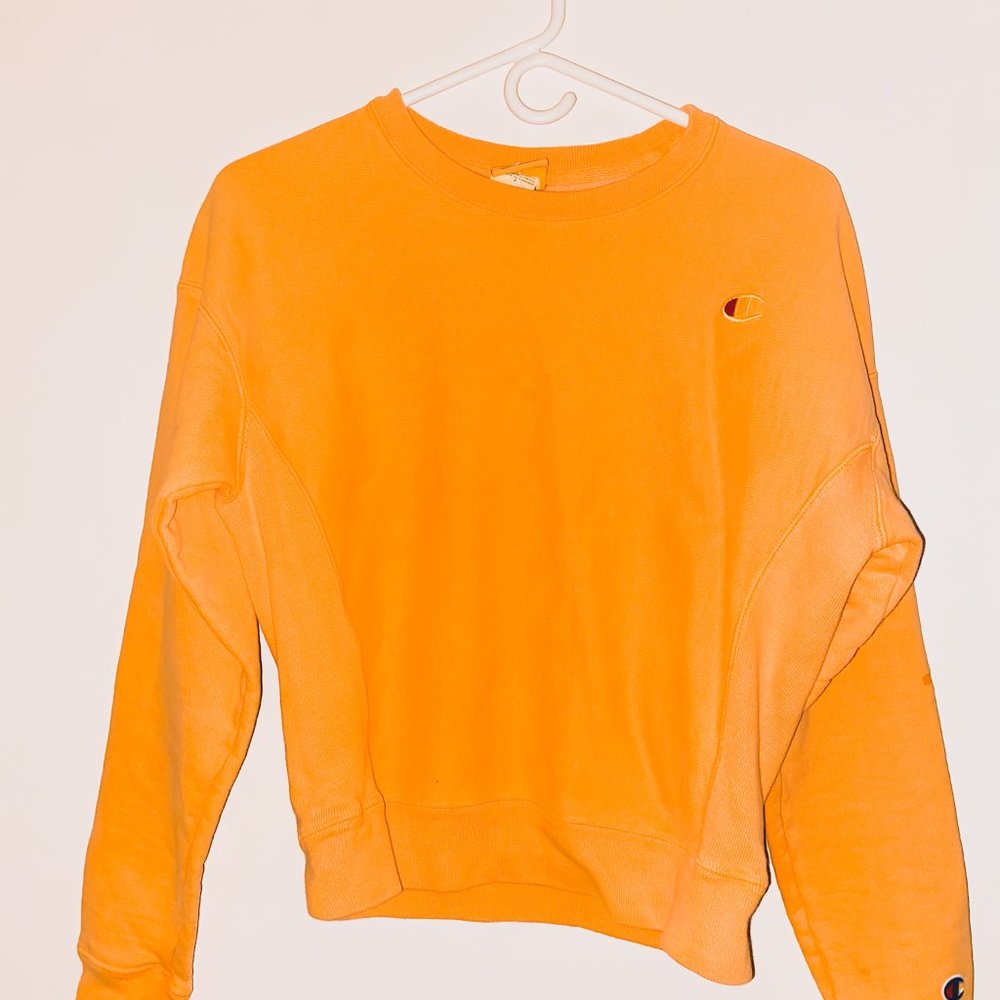 PACSUN Orange/Yellow CHAMPION Crew Neck
